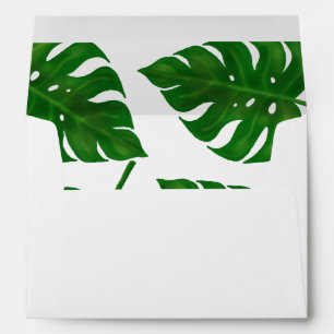 Tropical Leaves   Wedding Envelope