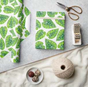 Tropical leaves wrapping paper