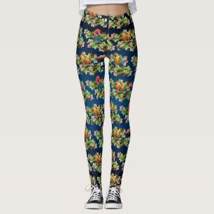 Tropical Leggings (Navy Blue Mix)