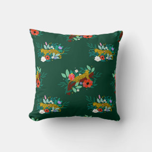 Tropical Leopard Elegance Cushion