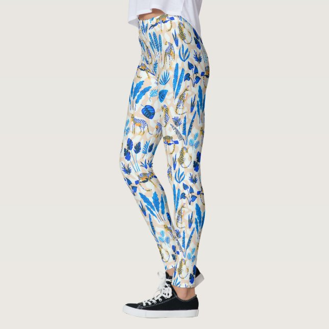Tropical Leopard Jungle Leggings (Left)