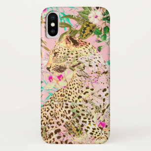 Tropical leopard print floral Hawaiian Case-Mate iPhone Case