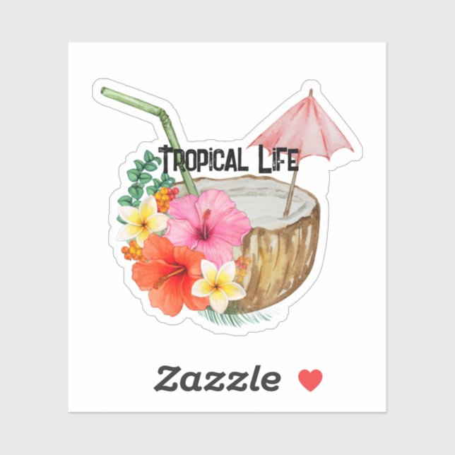 Tropical Life on a sticker (Sheet)