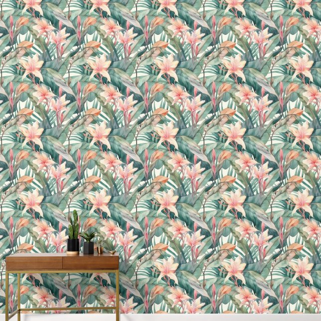 Tropical Lily Wallpaper (Hallway)