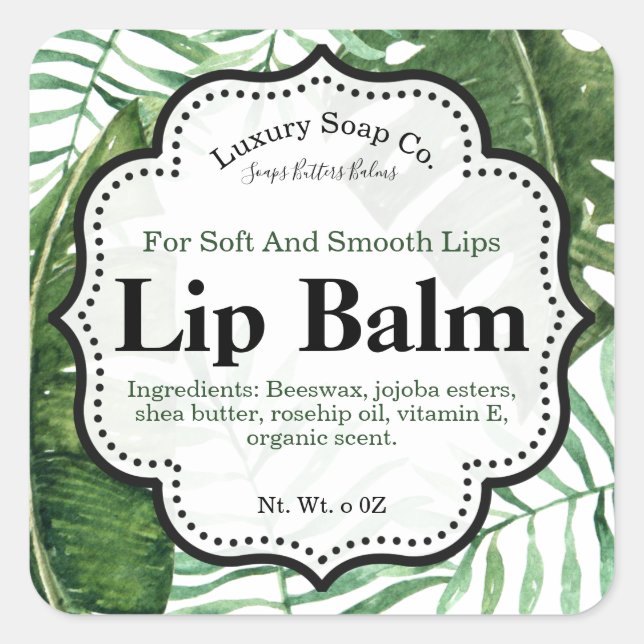 Tropical Lip Balm Label (Front)