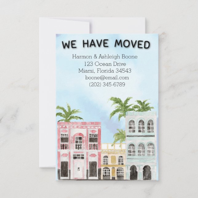 Tropical Location Moving Announcement (Front)