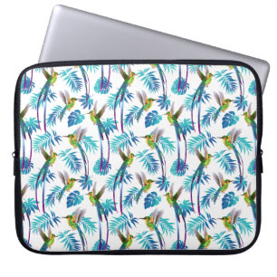 Tropical Long Tail Hummingbirds Laptop Sleeve
