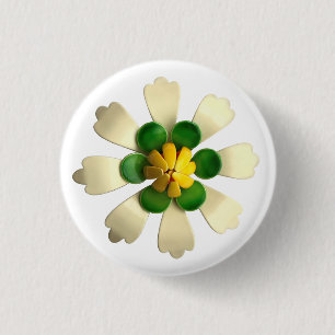Tropical Lotus Flower Floral Spring Summer Garden 3 Cm Round Badge