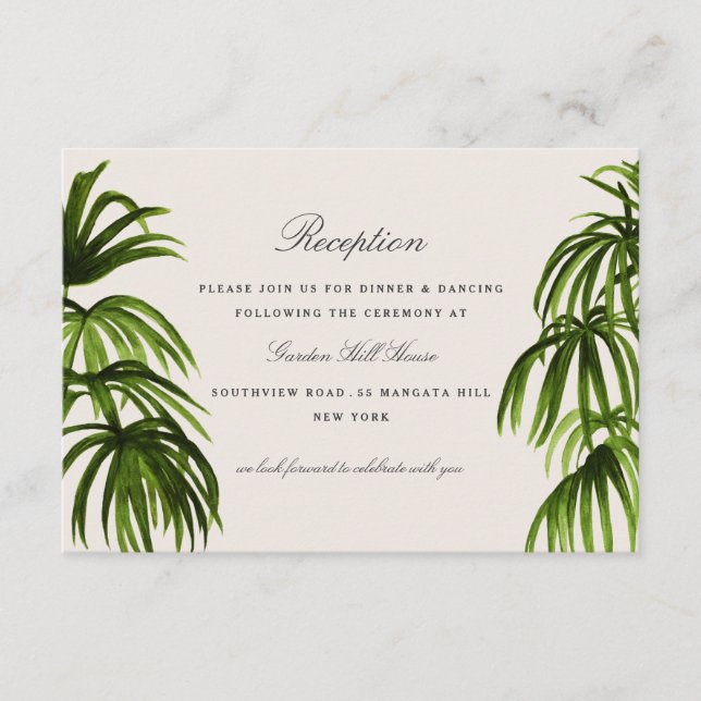 Tropical Love / Reception Enclosure Card (Front)