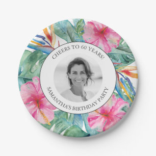 Tropical Luau 60th birthday plates