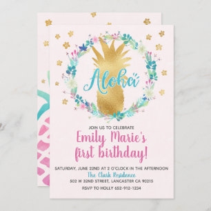 Tropical Luau Birthday Invitation or Any Event