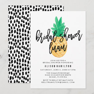 Tropical Luau Bridal Shower Invitation