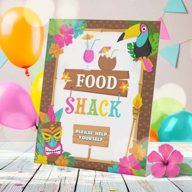 Tropical Luau Hawaiian Food Sign (Creator Uploaded)