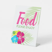 Tropical Luau Hawaiian Hibiscus Food Table Party