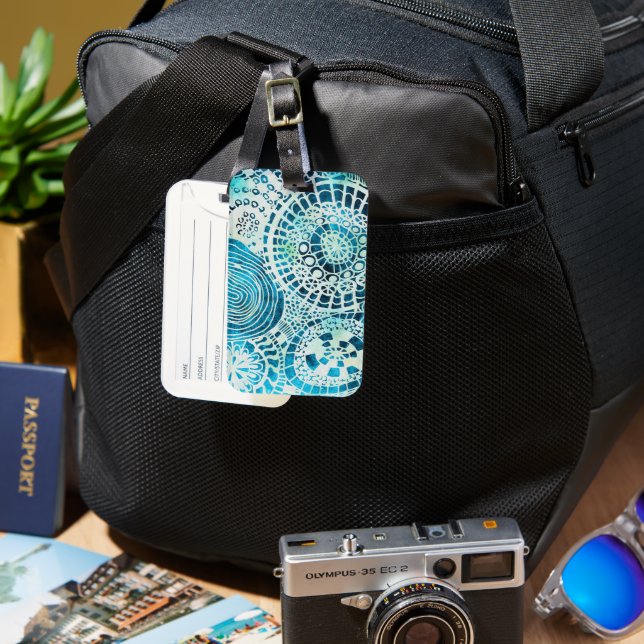 Tropical luggage tag (Front & Back)