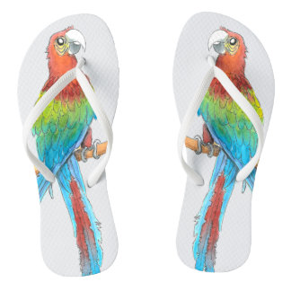 Tropical Macaw Parrot Jandals