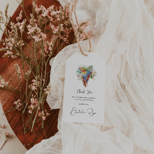 Tropical Macaw Wedding Thank You Gift Tags