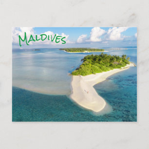 Tropical Maldives Exotic Island Paradise Postcard