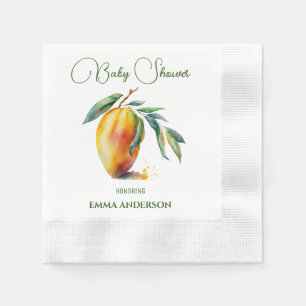 Tropical Mango   Baby Shower Napkin