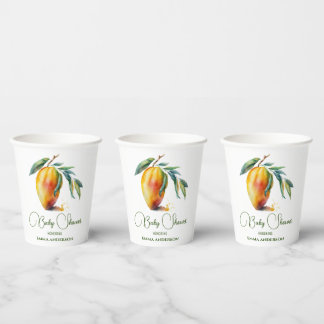 Tropical Mango | Baby Shower Paper Cups
