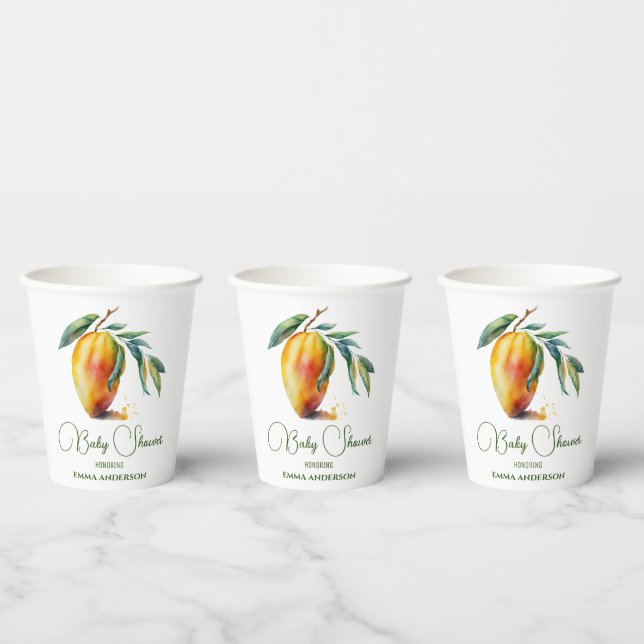 Tropical Mango | Baby Shower Paper Cups (Multi)