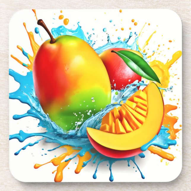Tropical Mango Treat Coaster (Front)