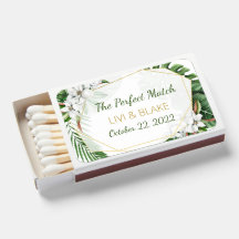 Tropical Matchbox Wedding Favours