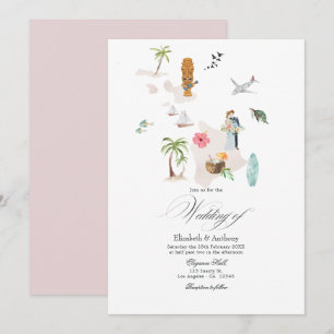 Tropical Maui - Hawaii Destination Wedding Invitation