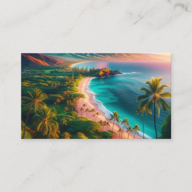 Tropical Maui Island Paradise Business Card (Front)