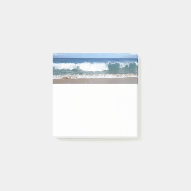 Tropical Maui Waves Square Post-it Notes (Front)