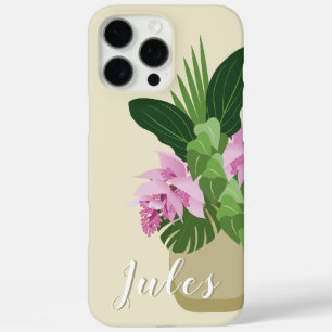 Tropical Medinilla Elegant Flower in Vase Add Name iPhone 16 Pro Max Case