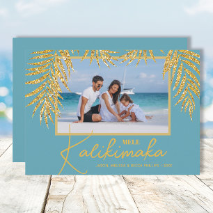 Tropical Mele Kalikimaka Christmas Photo Holiday Card