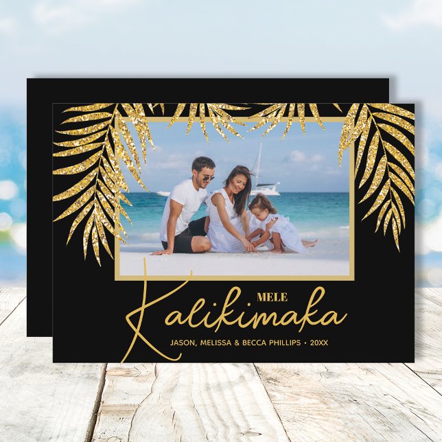 Tropical Mele Kalikimaka Christmas Photo Holiday Card (Creator Uploaded)