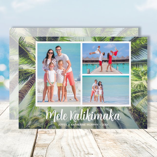 Tropical Mele Kalikimaka Photo Holiday Card (Creator Uploaded)