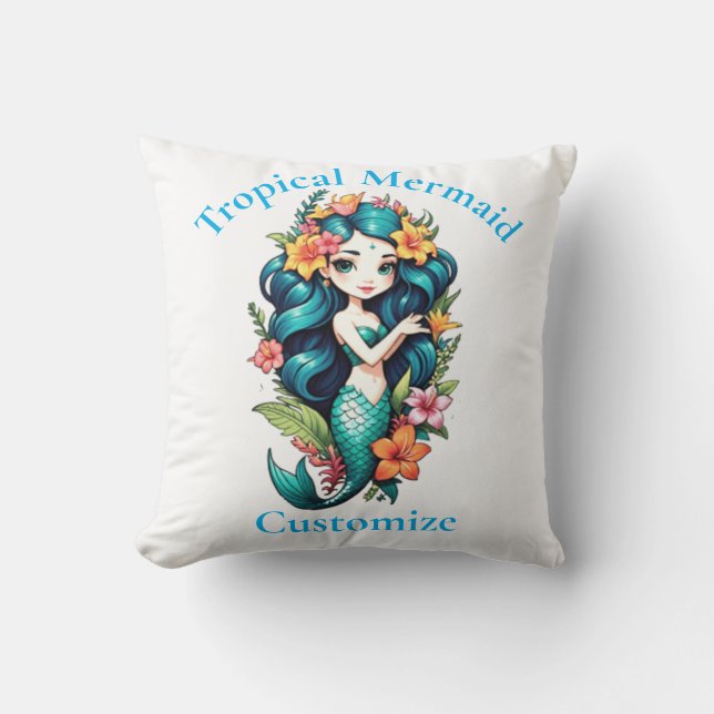 Tropical Mermaid Thunder_Cove Cushion (Front)