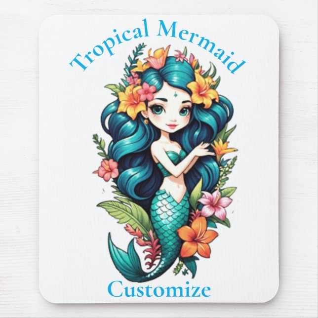 Tropical Mermaid Thunder_Cove Mouse Pad (Front)
