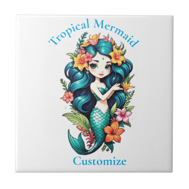 Tropical Mermaid Thunder_Cove Tile (Front)