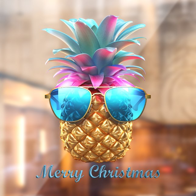 Tropical Merry Christmas Window Cling (Sheet 2)