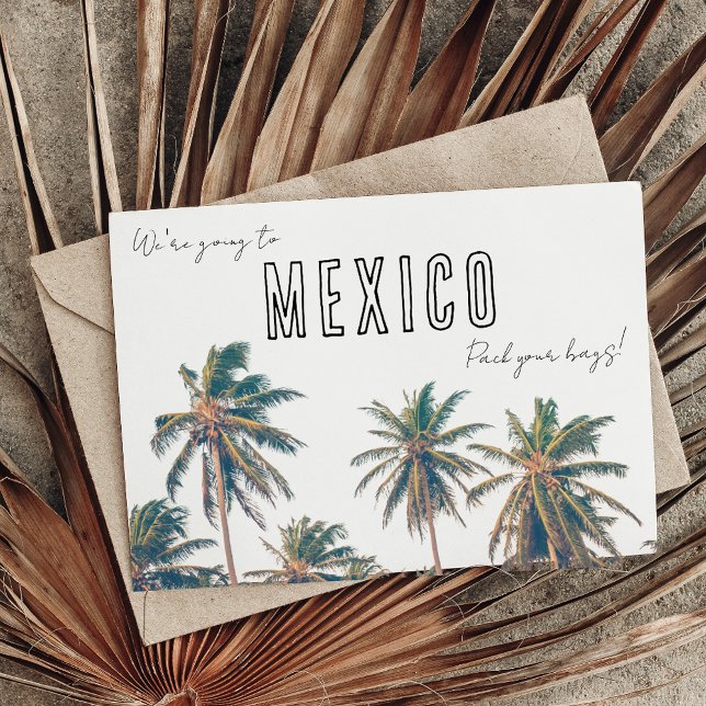 Tropical Mexico Destination Wedding Save the Date Postcard (Creator Uploaded)