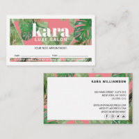 Tropical Modern Boutique Salon Pink Appointment