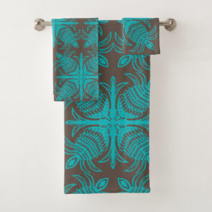 tropical modern contemporary hawaiian quilt bath t towel set