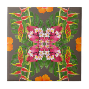tropical modern contemporary hawaiian quilt tile