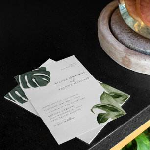 Tropical Modern Minimalist Wedding Invitation