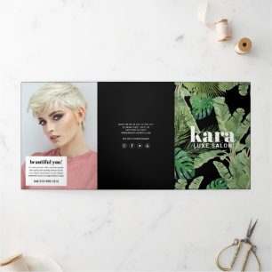 Tropical Modern Salon Designer Black Brochure