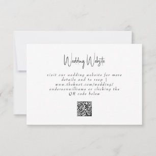 Tropical Modern Simple Wedding QR Code Enclosure