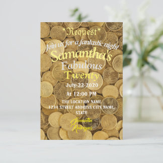 Tropical Money  Birthday  Invitation