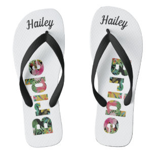 Tropical Monogram Bride Jandals