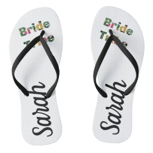 Tropical Monogram Bridesmaid Jandals