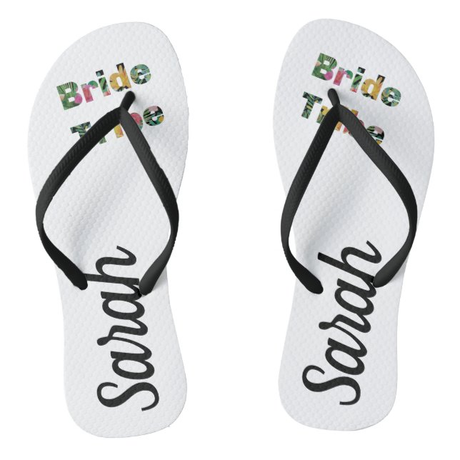 Tropical Monogram Bridesmaid Jandals (Footbed)