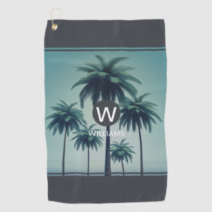 Tropical Monogram Golf Towel